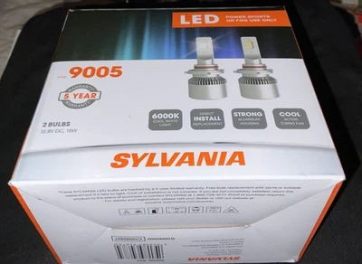 Sylvania: 9005 6000K LED Powersport Headlight Bulbs for Off-Road Use (2 Pack) - Image 1 of 2