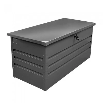 GRINDI IN THE GARDEN Gartenbox Metall - Kissenbox - Auflagenbox - Aufbewahrungsbox mit Deckel 400 L
