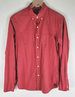 J Crew Mens Sz S Short Button Down Shirt Stretch Slim Secret Wash Red Heathered - Image 1 of 4