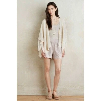 全新 Anthropologie 素食麂皮绒镂空短裤 Elevenses 零售 $118 尺寸 6 — 第 1/4 张图片