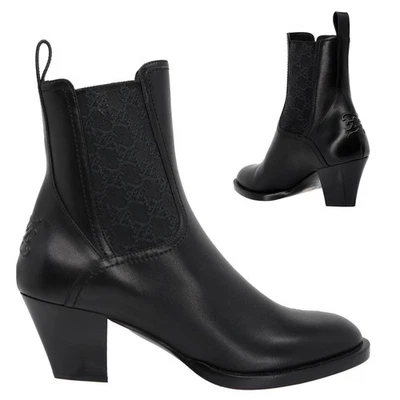 Botas Chelsea Fendi al Tobillo Karligraphy Cuero Negro Talla 37 Nuevas Foto 1 de 4