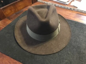 Sombrero Fedora Disney Indiana Jones 100% Lana Fieltro Marrón Talla M - Imagen 1 de 9