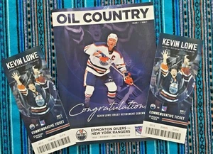  Kevin Lowe Retirement Commemorative Tickets And Program November 5 2021 - Picture 1 of 2
