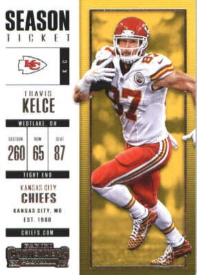 2017 Panini Contenders Season Ticket #68 Travis Kelce NM-MT Chiefs J2M - Image 1 of 2