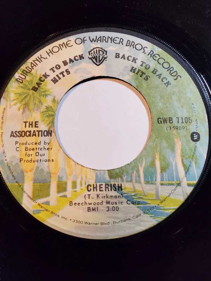 Association - Along Comes Mary, Cherish -Warner VG+ F41 - Image 1 of 1