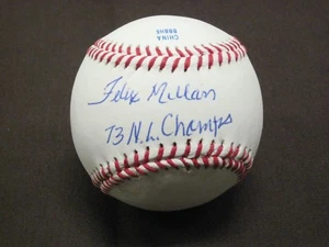 NEW YORK.METS GREAT FELIX MILLAN AUTO BASEBALL INSCRIBED 73 NL CHAMPS COA - Picture 1 of 1