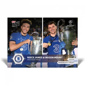 2021 Topps Now UCL #84 Mason Mount & Reece James - Chelsea FC - Print Run 1740 - Picture 1 of 2