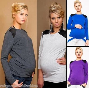 Maternity Top Blouse Womens Casual Shirt Long Sleeve size S M L 8/10/12 - Picture 1 of 4