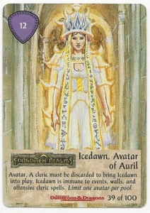 SPELLFIRE BOOSTER SET 6 POWERS #39 OF 100 "ICEDAWN, AVATAR OF AURIL" TSR - Bild 1 von 1