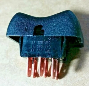 Black 6 Pin Mom-On/Off/ Mom-On SWITCH GRS-4023C-0016 CW INDUSTRIES 8A 125VAC - Picture 1 of 2
