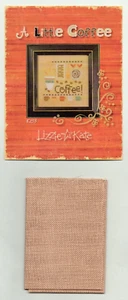 LIZZIE KATE "A LITTLE COFFEE" CROSS STITCH CHART + FABRIC (K83) 2015 - VHTF - BN - Picture 1 of 1