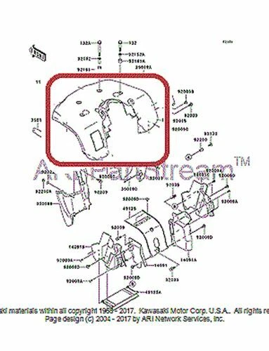 OEM KAWASAKI PRAIRIE 300 360 400 FRONT FENDER GREEN OEM NEW FACTORY GENUINE - Image 1 of 1