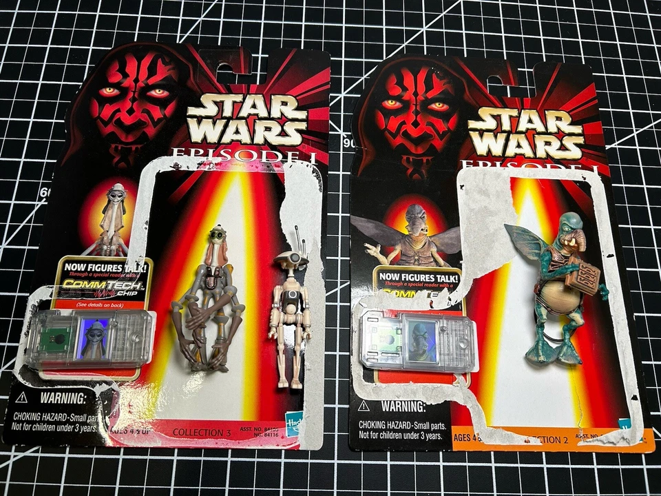 Figuras de acción vintage 1998 Star Wars Episodio 1 Gasgano/Pit Droid y Watto Foto 1 de 4