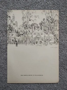 Semple House at Williamsburg, Virginia - Antique Print- 1940 - Picture 1 of 1