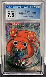 CGC 7.5 🦀Paras 2000 Topps Chrome Pokemon #46 Spectra Chrome Series 1 NM+ POP 2! - Picture 1 of 5