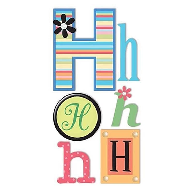 Sandylion Essentials MONOGRAM H 3D Stickers - 6 pcs - Image 1 of 1