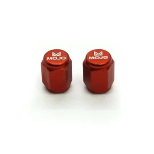 MOJO Anodized Red Valve Stem Caps - Picture 1 of 1