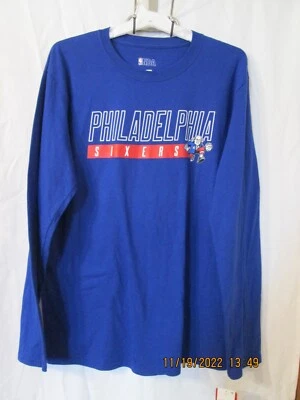 NBA Philadelphia 76 ers long sleeve shirt new w/ tags (large) FREE SHIPP - Image 1 of 4