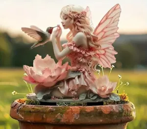 Fairy Garden Accessories - 1 x Fairy & Bird Stake B (3-5 Days Delivery) - Picture 1 of 4