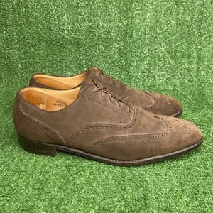 Vintage Carroll & Co Beverly Hills Hergestellt in England Braun Wildleder Herren Größe 11,5 - Bild 1 von 11