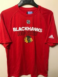 Chicago Blackhawks Adidas NHL Men's Climalite SS Short Sleeve Shirt Size Medium - Picture 1 of 6