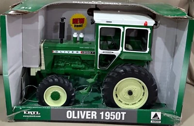 Ertl Agco 1/16 scale Oliver 1950T Tractor w/Hiniker 1300 cab green/white - Image 1 of 2