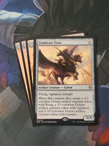 Triplicate Titan Set - Card and 3 Tokens | 7% Off 2+ | Aetherdrift | NM | MTG - Picture 1 of 1