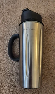 2003 Starbucks Barista Stainless Steel Solo French Coffee Press Travel Mug 16 oz - Imagen 1 de 8