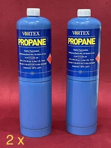 2 x Arctic Hayes Vortex Propane Butane Gas Cylinder 400g - Soldering Gas Bottle