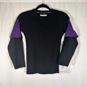 Zara Top Youth Size 10 Black White Long Sleeve Crew Neck Pullover - Picture 1 of 11