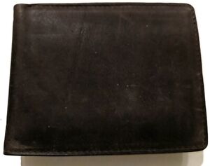 Men's New Distressed Bass Genuine Leather Billfold Wallet,Brown
