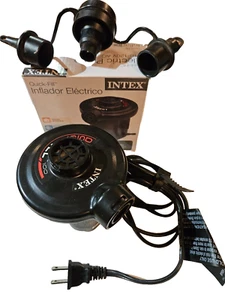 Bomba de aire acondicionado eléctrica de llenado rápido Intex para colchón inflable - negra 66619WL - Imagen 1 de 7