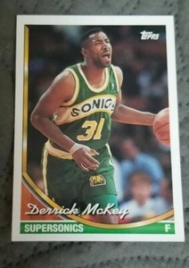 1993-94 Topps Gold Seattle Supersonics Basketball Card #26G Derrick McKey - Picture 1 of 2