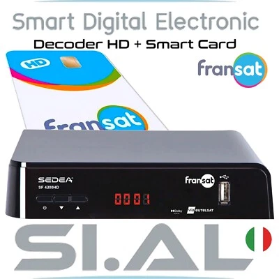 Decoder HD Fransat completo di Smart card tv francese ricevitore satellitare - Immagine 1 di 4