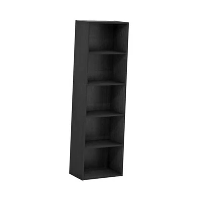  Luder Bookcase / Bookshelf / Storage Shelves 5-Tier Blackwood - Image 1 of 4