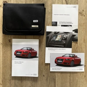 2008-2013 AUDI A3 CABRIOLET OWNERS HANDBOOK MANUAL & WALLET 2012 Ref19266 - Picture 1 of 24