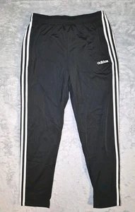 Pantalones deportivos Adidas 3 rayas pierna recta deportes gimnasio correr negros grandes - Imagen 1 de 9
