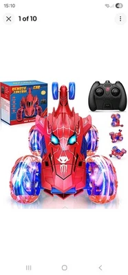 Spiderman RC Stunt Car Remote Control Cars Toys for Boys Girls Birthday Gifts - Image 1 of 4