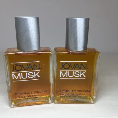 Lote De 2 Nuevos De Colección JOVAN MUSK Para Hombres Aftershave Colonia Corte 2 OZ Años 90 Foto 1 de 4