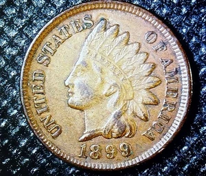 1899 Indian Head Cent In Xf Condition Nice Problem Free Example - Picture 1 of 14