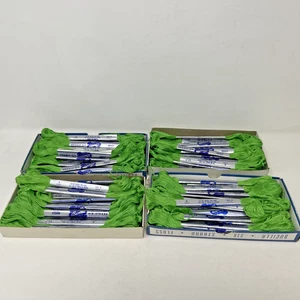 Vintage Bucilla Six Strand Embroidery Thread 2588 Green 8 Yards Each Lot x 44 - Picture 1 of 5