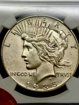 1935 S Peace Dollar MS62 NGC PQ - Image 1 of 4
