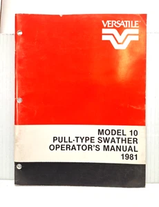 USED OLD STOCK VERSATILE OPERATORS MANUAL FOR PULL-TYPE SWATHER PU1042 - Picture 1 of 4