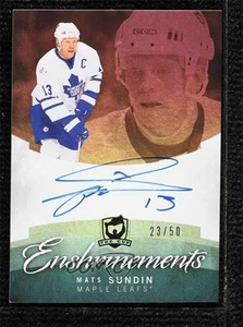 2012-13 Upper Deck The Cup Enshrinements 23/50 Mats Sundin #CE-MS Auto HOF - Picture 1 of 3