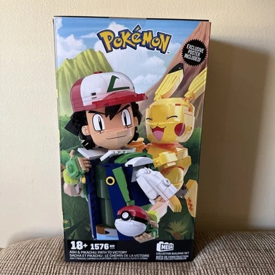 Mega Construx Pokemon Ash & Pikachu: Path to Victory Building Toy Kit BRAND NEW - Image 1 of 4