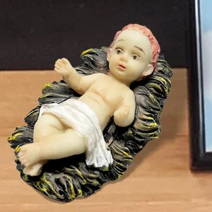 Resin Statue Nativity Figurines Religious Decors Baby Jesus Figure for Dinning - Picture 1 of 7