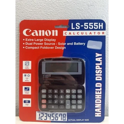 VINTAGE *New In Box* Canon LS555H Handheld Foldable Pocket Calculator 8-Digit  - Image 1 of 3