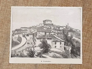 Veduta di San Cristoforo nel 1896 Alessandria Piemonte - Imagen 1 de 1