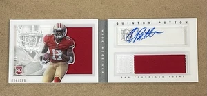 2013 PANINI PLAYBOOK ROOKIE PATCH/SIGNATURE BOOKLET #230 QUINTON PATTON D 94/199 - Picture 1 of 2