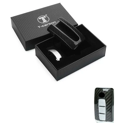 Carbon Fiber Remote Key Fob Case Cover For Nissan Infiniti GTR Style Black - Image 1 of 4
